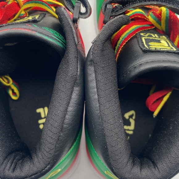 Fila Mens Vulc 13 MP BC Red Black Yellow Casual Sneakers Size 11 - Picture 5 of 9